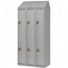 Kleton FN480 - LOCKER, ASMBLD,W/ST,2 TIER ,3 BANK, 36X18X72 GRY