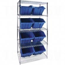 Kleton RL823 - Heavy-Duty Wire Shelving Units with Storage Bins