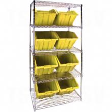 Kleton RL824 - Heavy-Duty Wire Shelving Units with Storage Bins