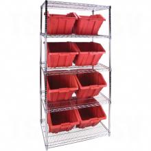 Kleton RL826 - Heavy-Duty Wire Shelving Units with Storage Bins