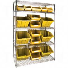 Kleton RL836 - Heavy-Duty Wire Shelving Units with Storage Bins