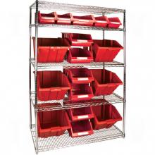 Kleton RL838 - Heavy-Duty Wire Shelving Units with Storage Bins