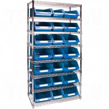 Kleton RL839 - Heavy-Duty Wire Shelving Units with Storage Bins