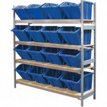 Kleton RL981 - Wide Span Shelving with Jumbo Plastic Bins