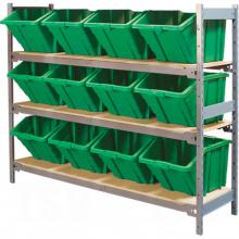 Kleton RL986 - Wide Span Shelving with Jumbo Plastic Bins