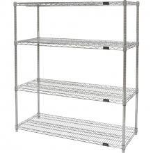 Kleton RN833 - HD CHROME WIRE SHELF 24"D X 72W X54"H 4 SHELVES