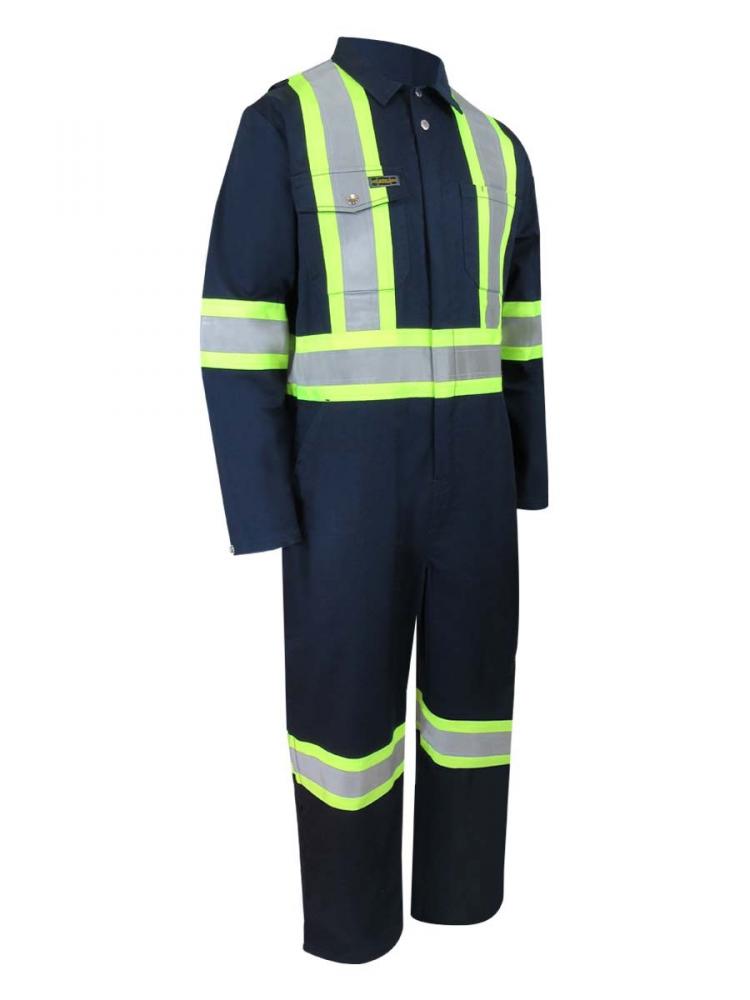 UNLINED COVERALL WITH ZIPPER ON THE LEGS AND REFLECTIVE STRIPES