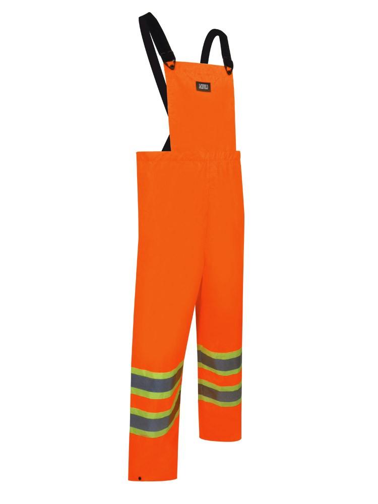 NYLON BIB PANTS WITH REFLECTIVE STRIPES