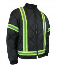 Jackfield 590R-XL - REVERSIBLE QUILTED FLEECE LINED JACKET WITH REFLECTIVE STRIPES