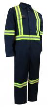 Jackfield 70-301R-60 - UNLINED COVERALL WITH ZIPPER ON THE LEGS AND REFLECTIVE STRIPES