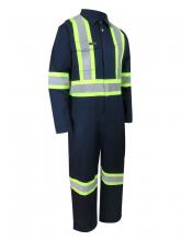 Jackfield 70-305RT4-54 - UNLINED COVERALL WITH ZIPPER ON THE LEGS AND REFLECTIVE STRIPES TALL SIZE