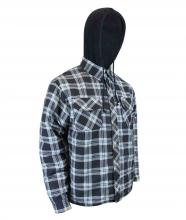 Jackfield 70-254-XL - QUILTED FLANNEL SHIRT WITH HOOD AND RUSTPROOF SNAPS