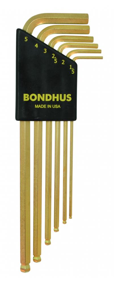 BONDHUS 6PC (1.5 - 5M) GOLDGUARD™ BPT KEY SET