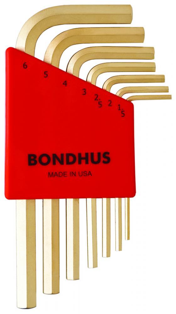 BONDHUS 7PC (1.5-6MM) GOLDGUARD™ SHORT HEX SET