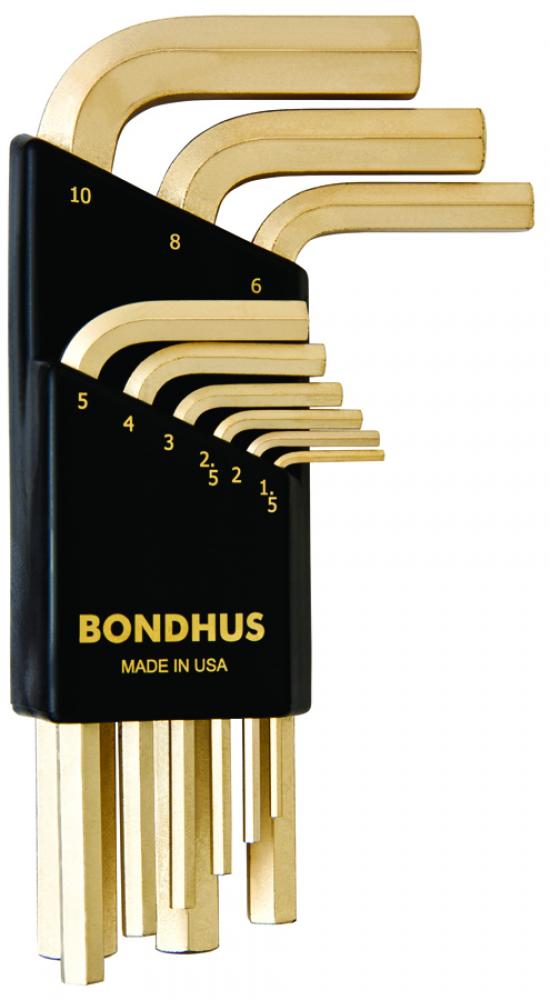 BONDHUS 9PC (1.5-10MM) GOLDGUARD™ SHORT HEX SET