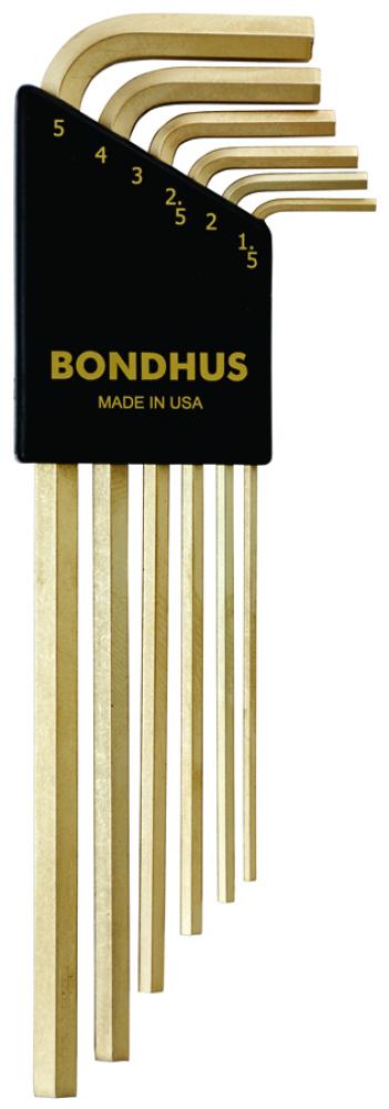 BONDHUS 6PC (1.5-5MM) GOLDGUARD™ LONG HEX SET