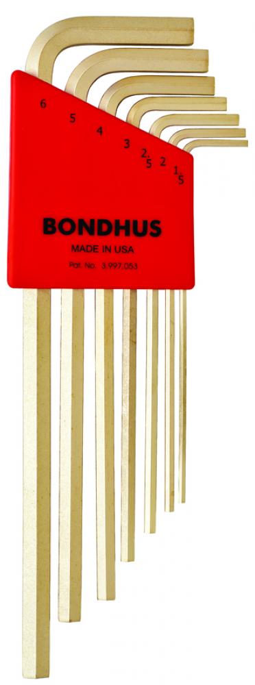 BONDHUS 6PC (1.5-6MM) GOLDGUARD™ LONG HEX SET