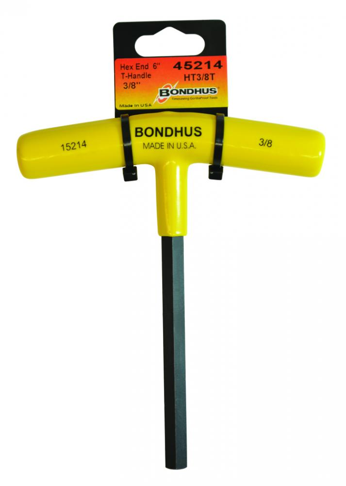 BONDHUS 3/8 X 6&#34; HEX T-HANDLE W / TAB