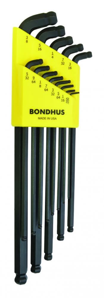 BONDHUS 13PC .050 - 3/8&#34; STUBBY DOUBLE BALL SET