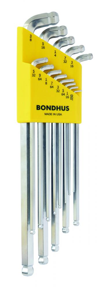 BONDHUS 13PC XL BRITEGUARD™ STUBBY SET .050- 3/8&#34;