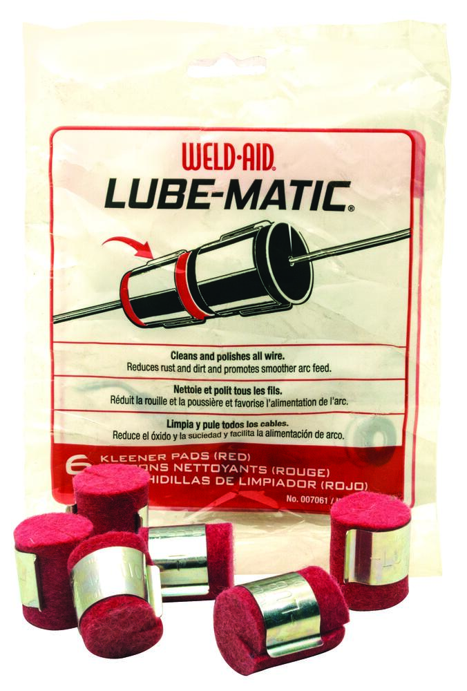 Weld-Aid Lube-Matic Red Cleaning Pad 6X6Pad