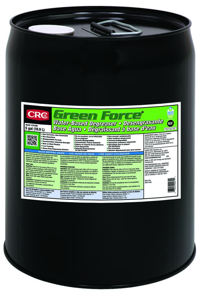 Green Force Water Based Degreaser 1X5GL