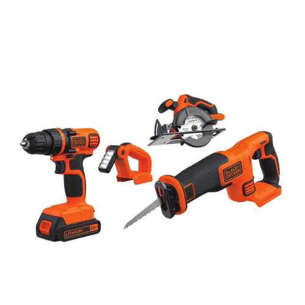 20V MAX* Lithium Ion 4 Tool Combo Kit: Drill/Driver, Circular Saw, Reciprocating Saw and Work Light