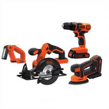 Black & Decker BD4KITCDCMSL - 20V MAX* Lithiuim Ion 4 Tool Combo Kit: Drill/Driver, Circular Saw, MOUSE(R) Detail Sander and Light