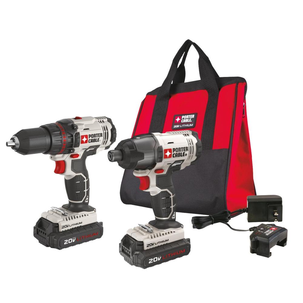 20V MAX Lithium Drill / Impact (1.3 Amp Black Batteries)