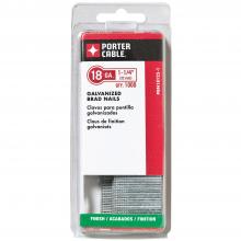 Porter Cable PBN18125-1 - 18GA BRAD NAIL, 1-1/4", CHISEL POINT, GALVANIZED, 1000 CT