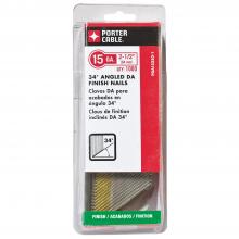 Porter Cable PDA15250-1 - 15GA, "DA" ANGLED FINISH NAILS, 2-1/2",  CHISEL POINT, BRITE, 1000 CT