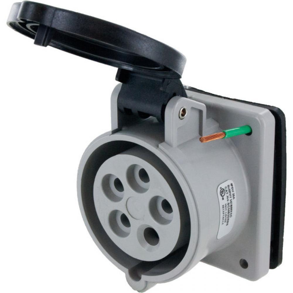 IP44 RECEPTACLE 20A  3phase delta 347/600VAC  4P 5W  SPLASHPROOF