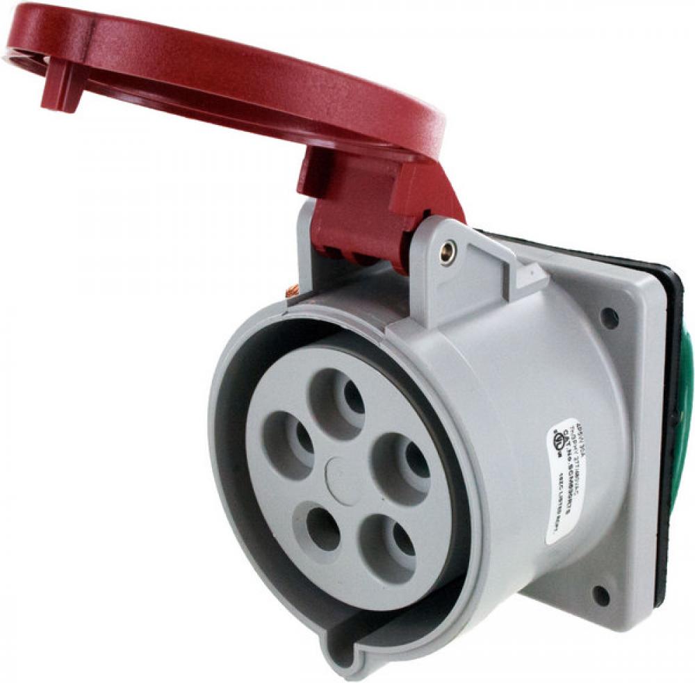 IP44 RECEPTACLE 30A  3phase delta 277/480VAC  4P 5W  SPLASHPROOF