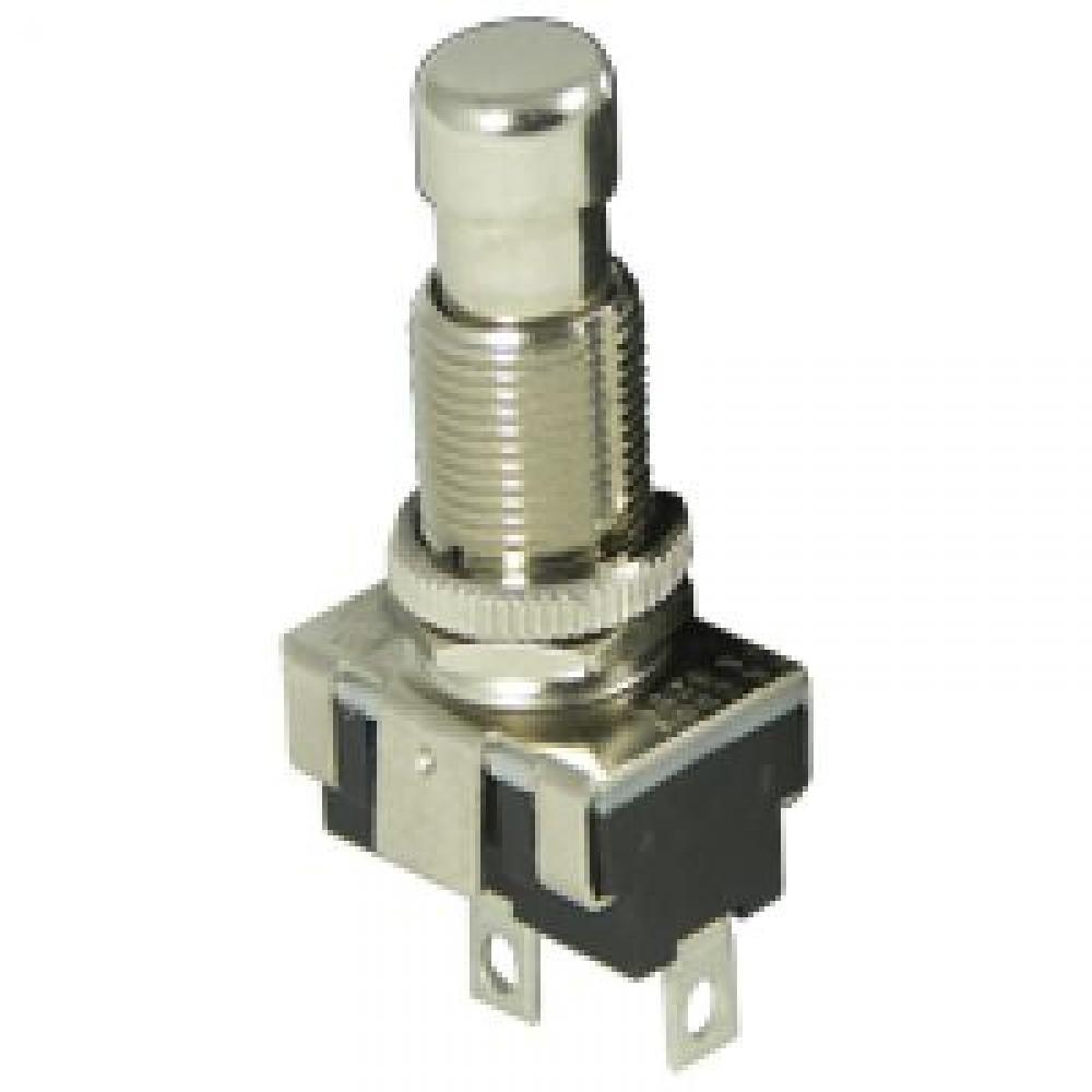 Switch Push Button On Off Spst Metal Plunger 6A