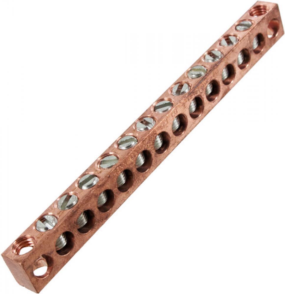 Copper Neutral bar, 14-4 awg Copper Only, 12 circuits