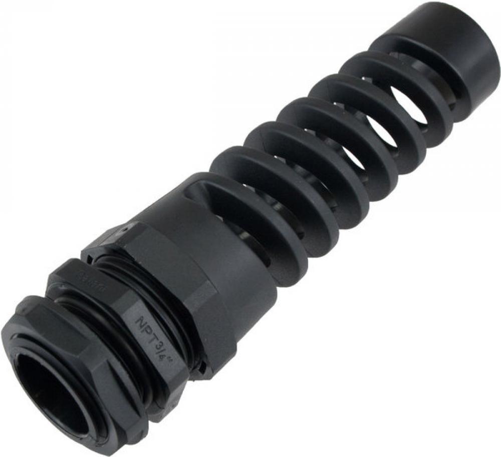 FLEX CONN .750in NPT  .35-.63in  BLACK c/w O-ring and locknut