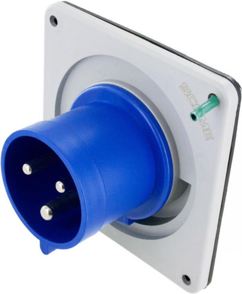 IP44 INLET 30A  250VAC  2P 3W  SPLASHPROOF