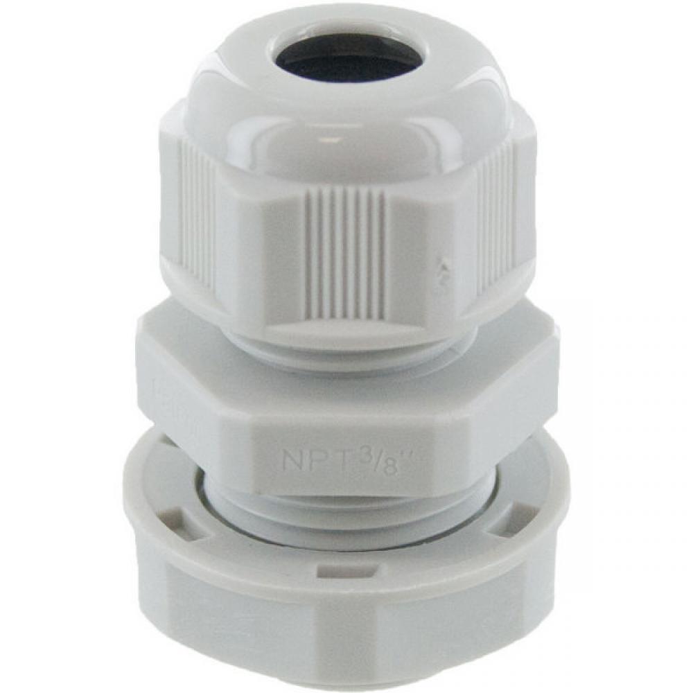 DOME CONN .375in NPT  .15-.32in  GREY c/w O-ring and locknut