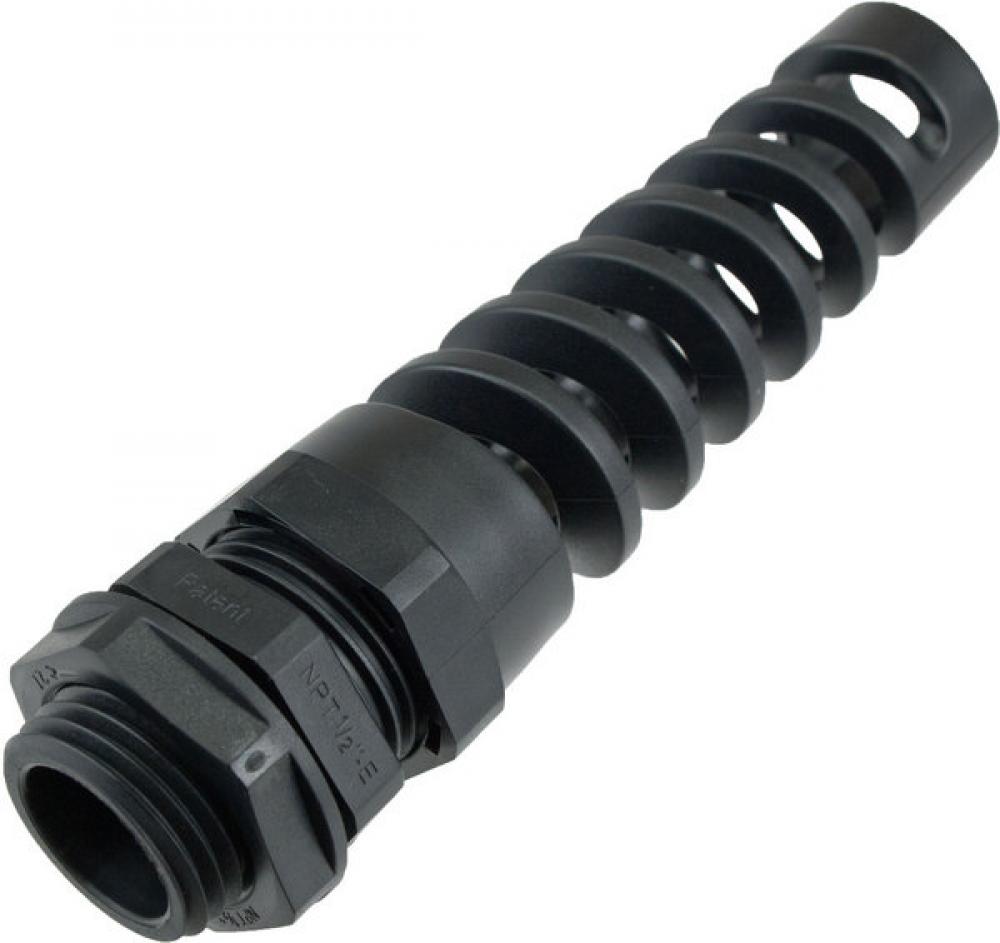 FLEX CONN .500in NPT  .39-.56in  BLACK c/w O-ring and locknut