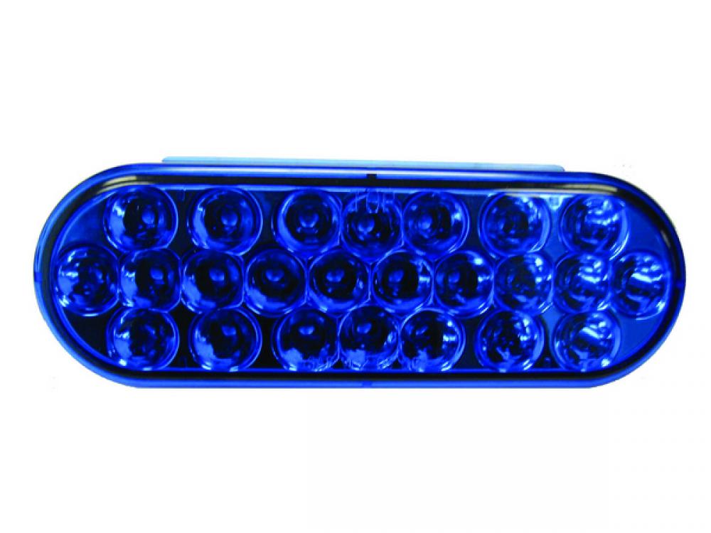 LED LMP STROBE OVAL BLUE 24-DIODES QUAD