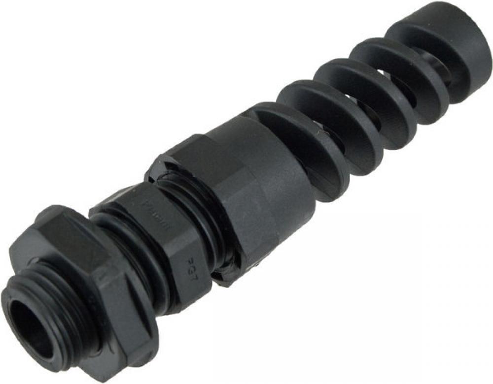 FLEX CONN Pg7  .07-.20in  BLACK c/w O-ring and locknut