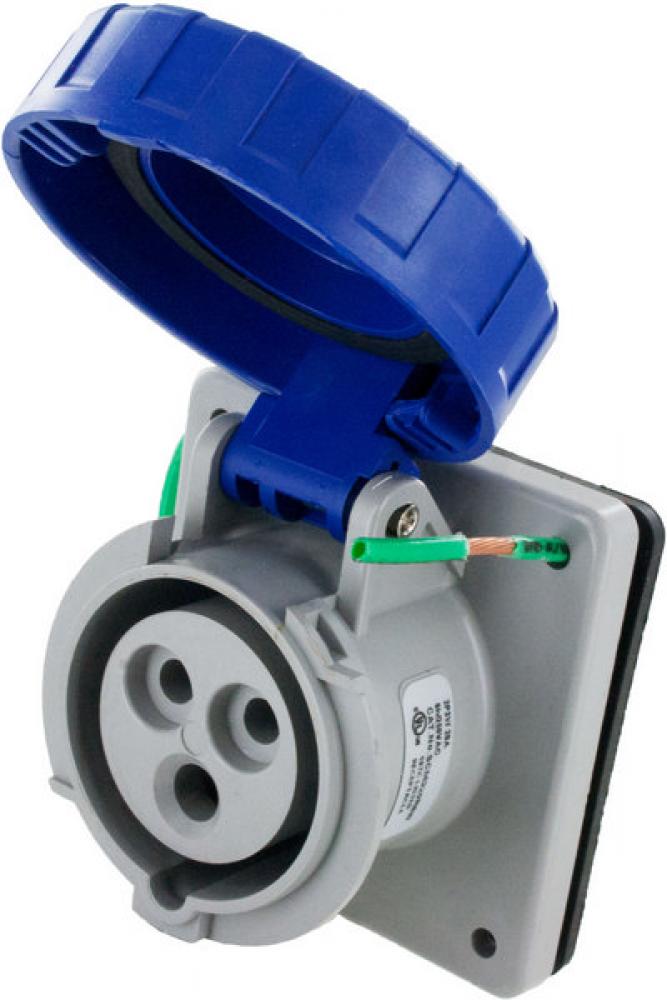 IP67 RECEPTACLE 20A  250VAC  2P 3W  WATERTIGHT