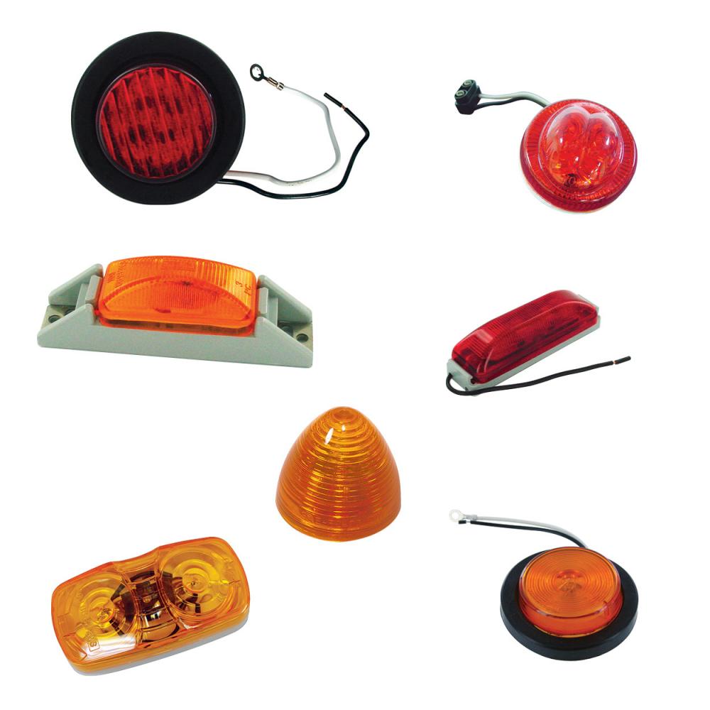 LED LMP SLD MKR RED 3/4Inch X 4Inch 7-DIO -10PK