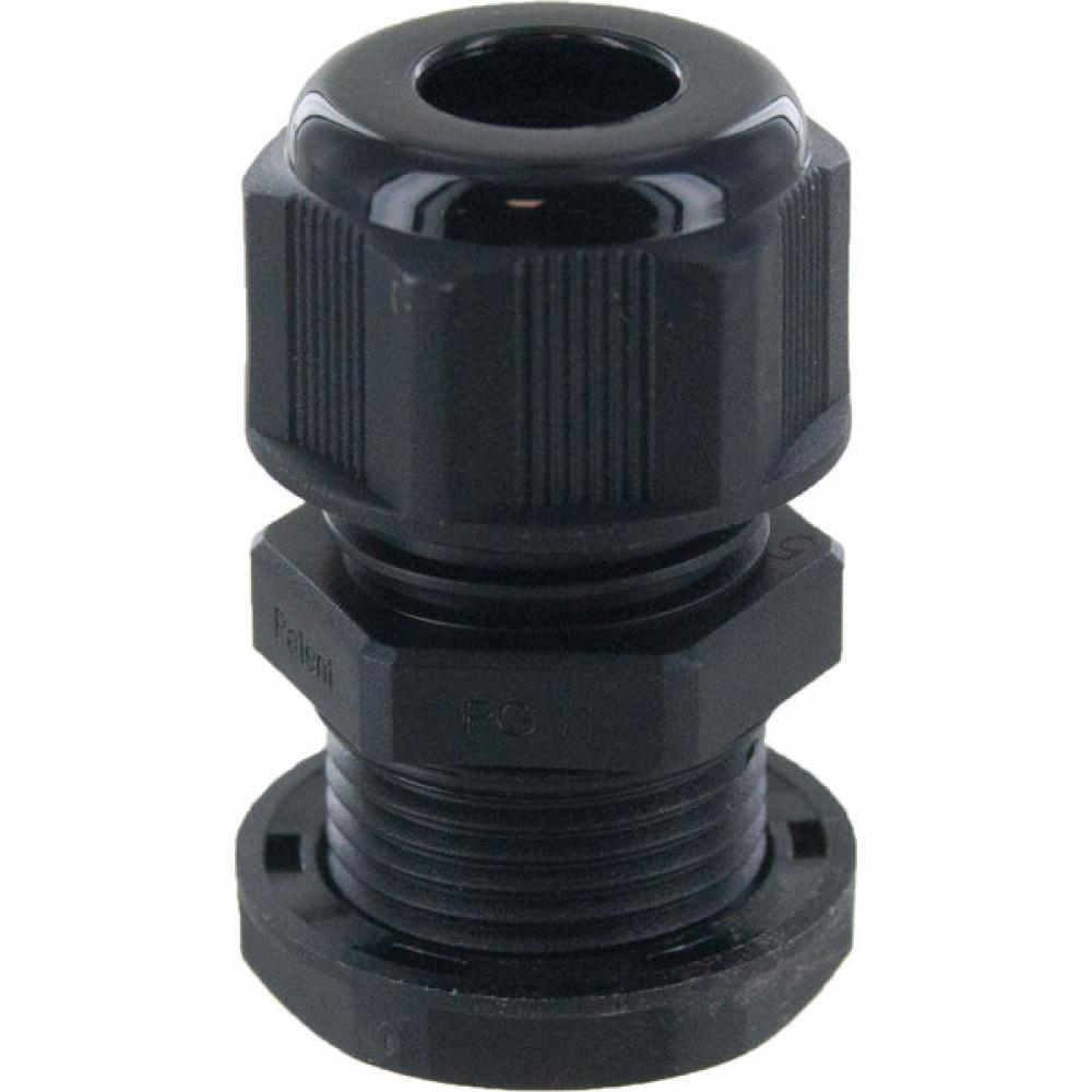 DOME CONN Pg11  .19-.39in  BLACK c/w O-ring and locknut