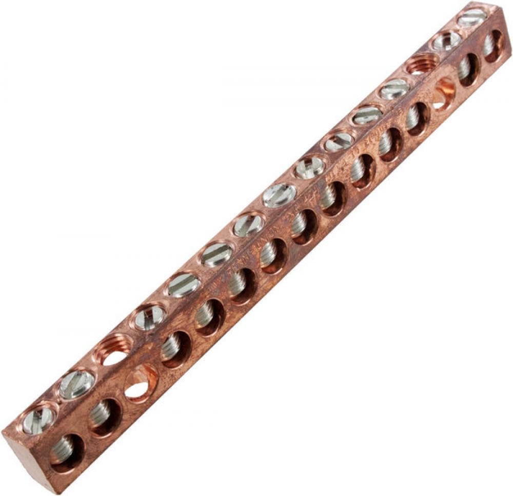 Copper Neutral bar, 14-4 awg Copper Only, 13 circuits