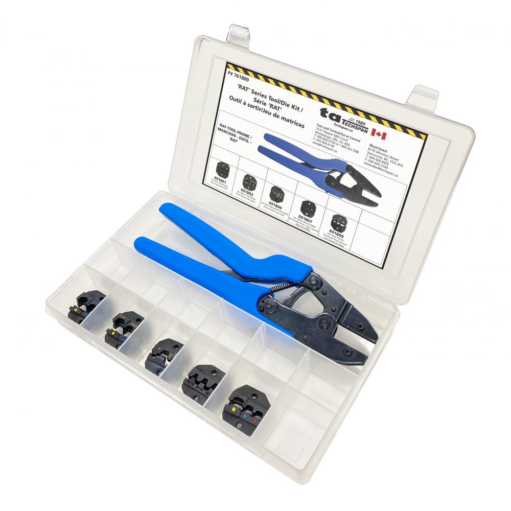 TOOL CRIMP KIT WITH 5 DIE SETS