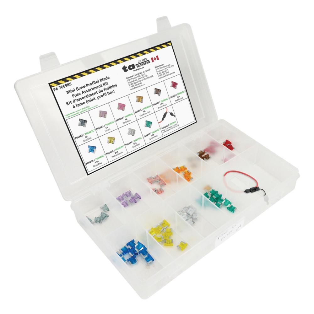 81PC Mini (Low-Profile) Blade Fuse Assortment Kit - (Mini Flip Kit Series)