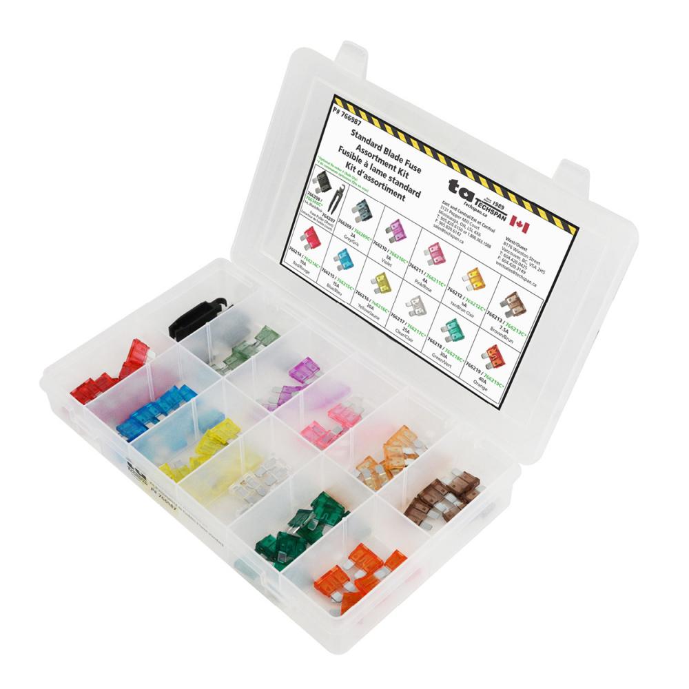 86PC Standard Blade Fuse Assortment Kit - (Mini Flip Kit Series)