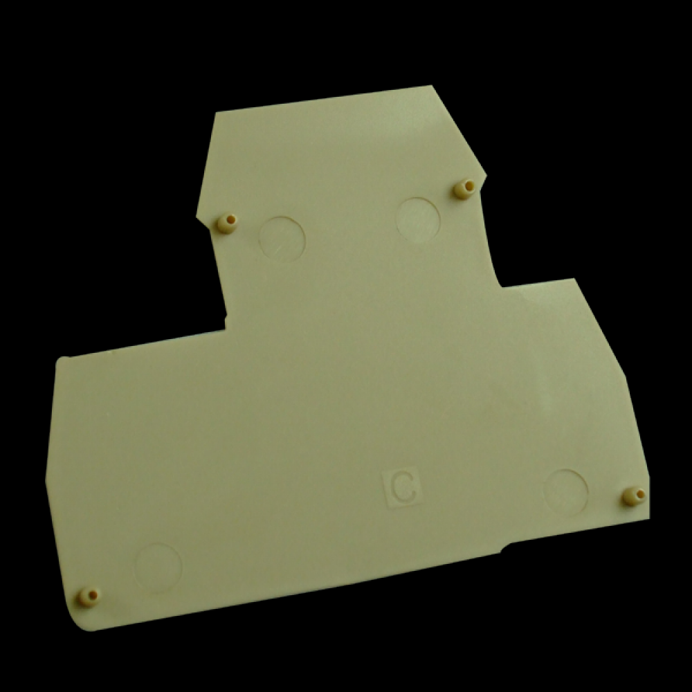 4MM DOUBLE DECK END PLATE BEIGE