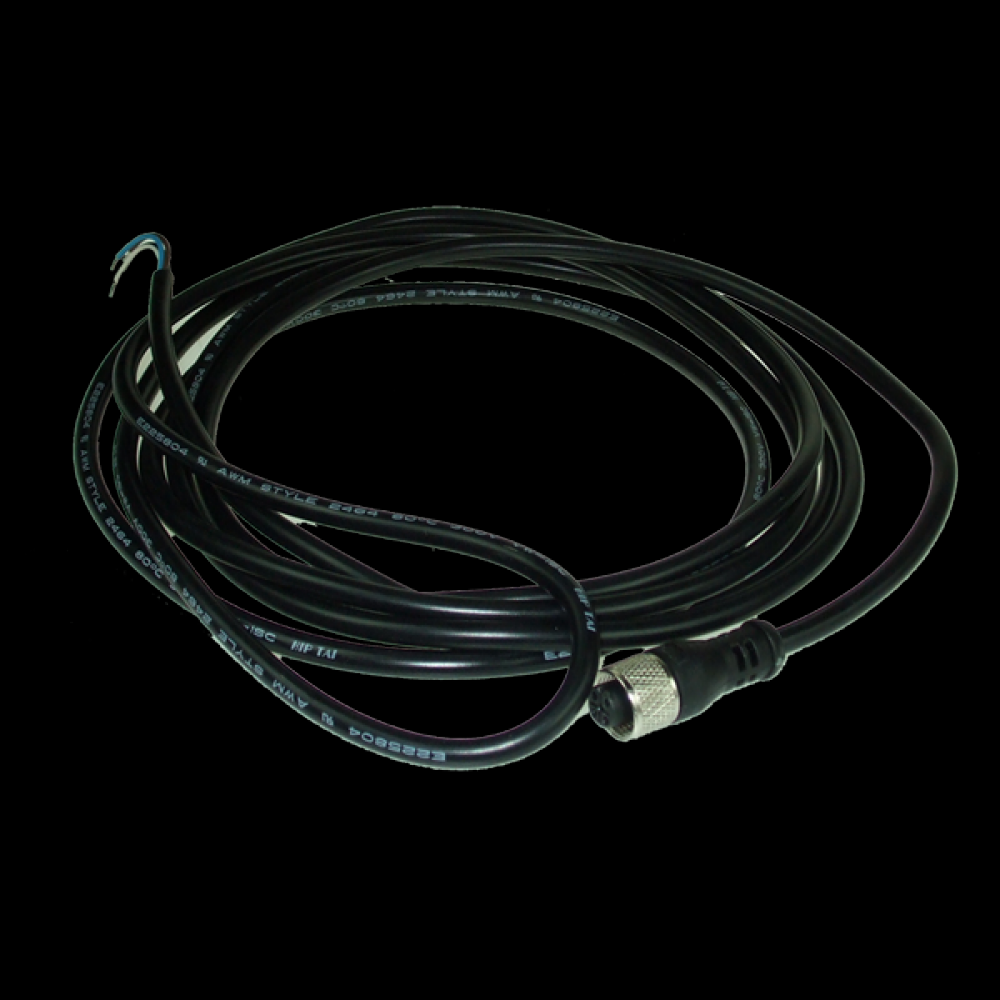 SENSOR LEAD, M12 FEMALE, 4P, 5m